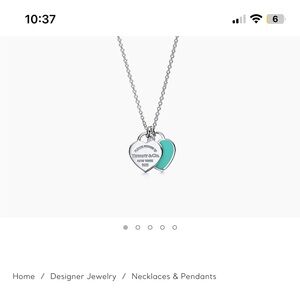 Tiffany Blue® Double Heart Tag Pendant
in Silver, Mini
